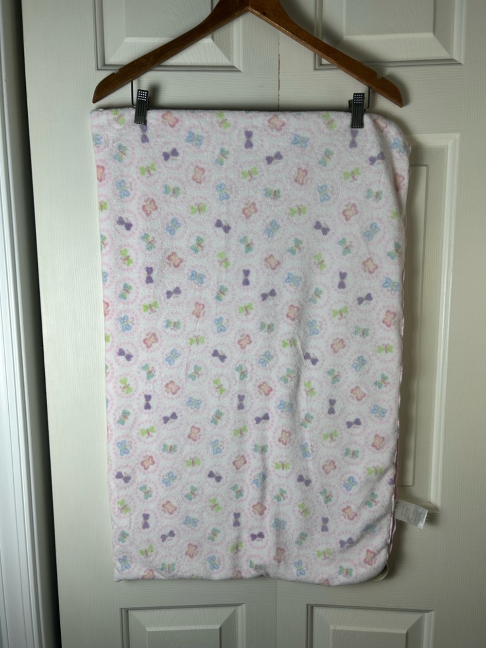 Carter's Pink Butterfly Baby Blanket White Sherpa Blue Purple Circles Dots Green - Picture 4 of 11